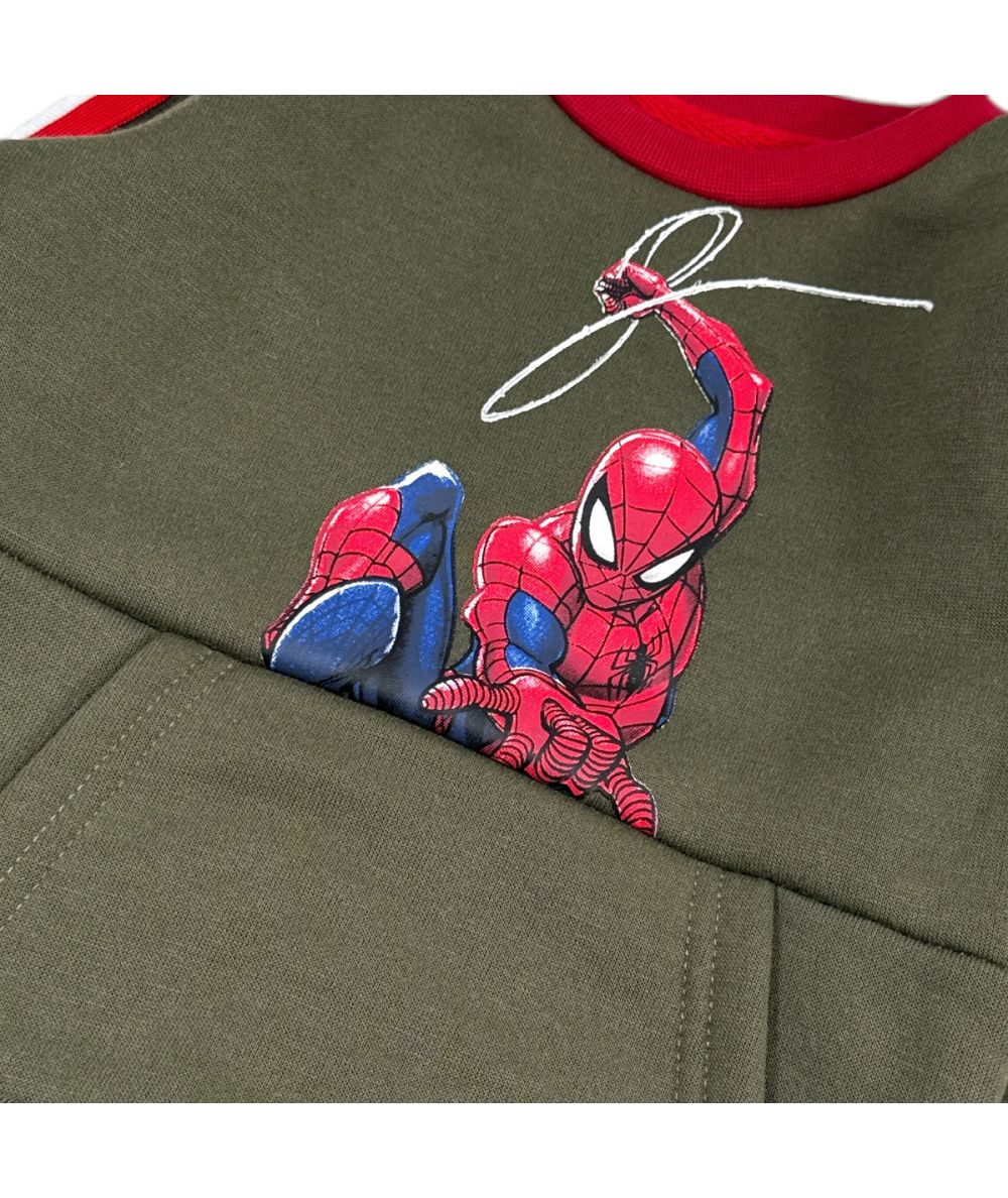 Ensemble Spiderman sweat et jogging - kaki