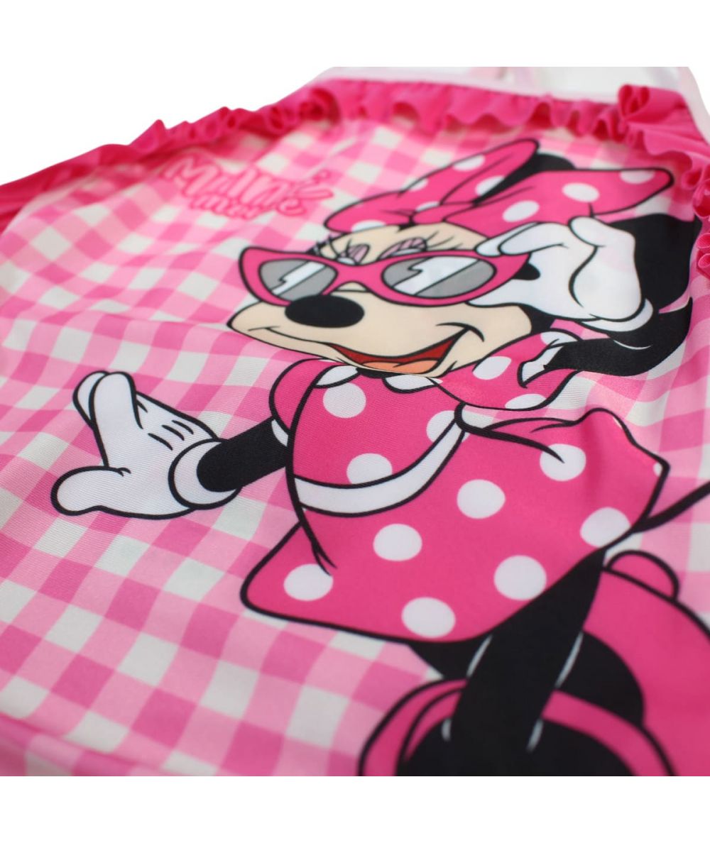 Maillot de bain Minnie 1 pièce - rose et blanc