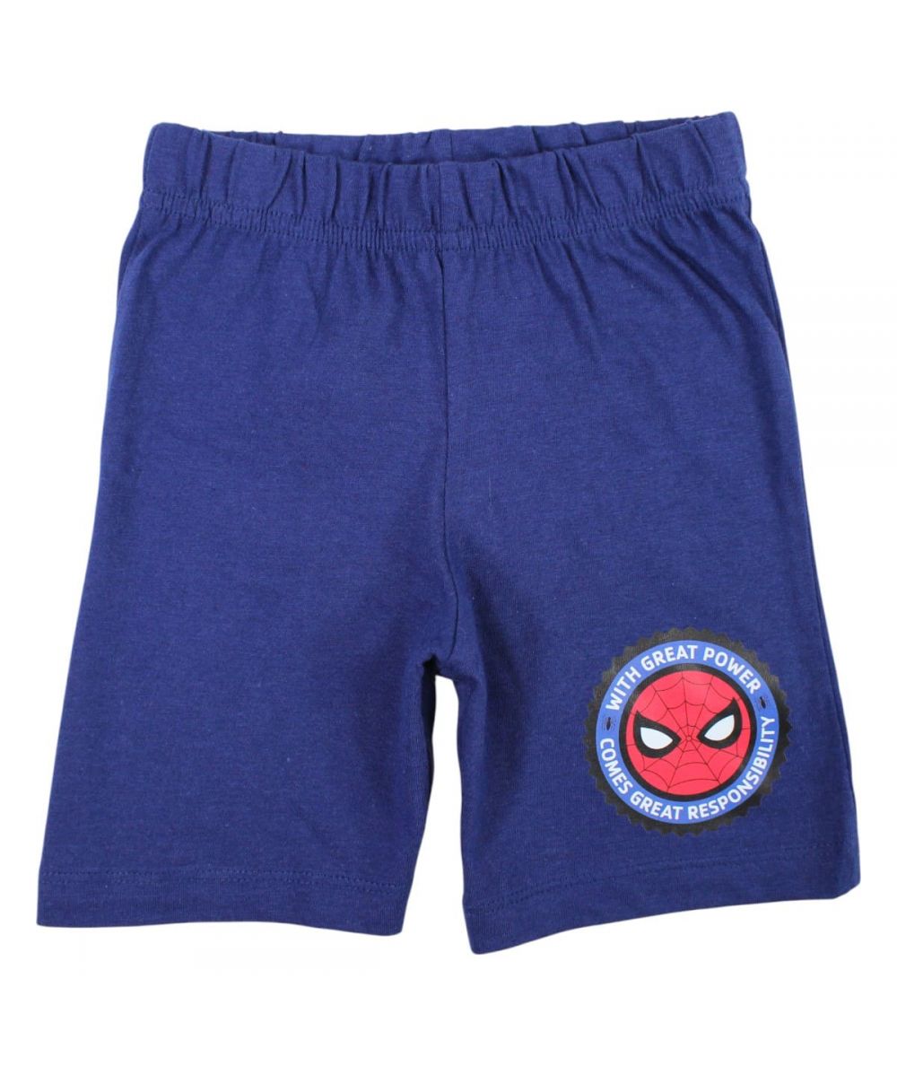Ensemble Spiderman tee-shirt et short - bleu