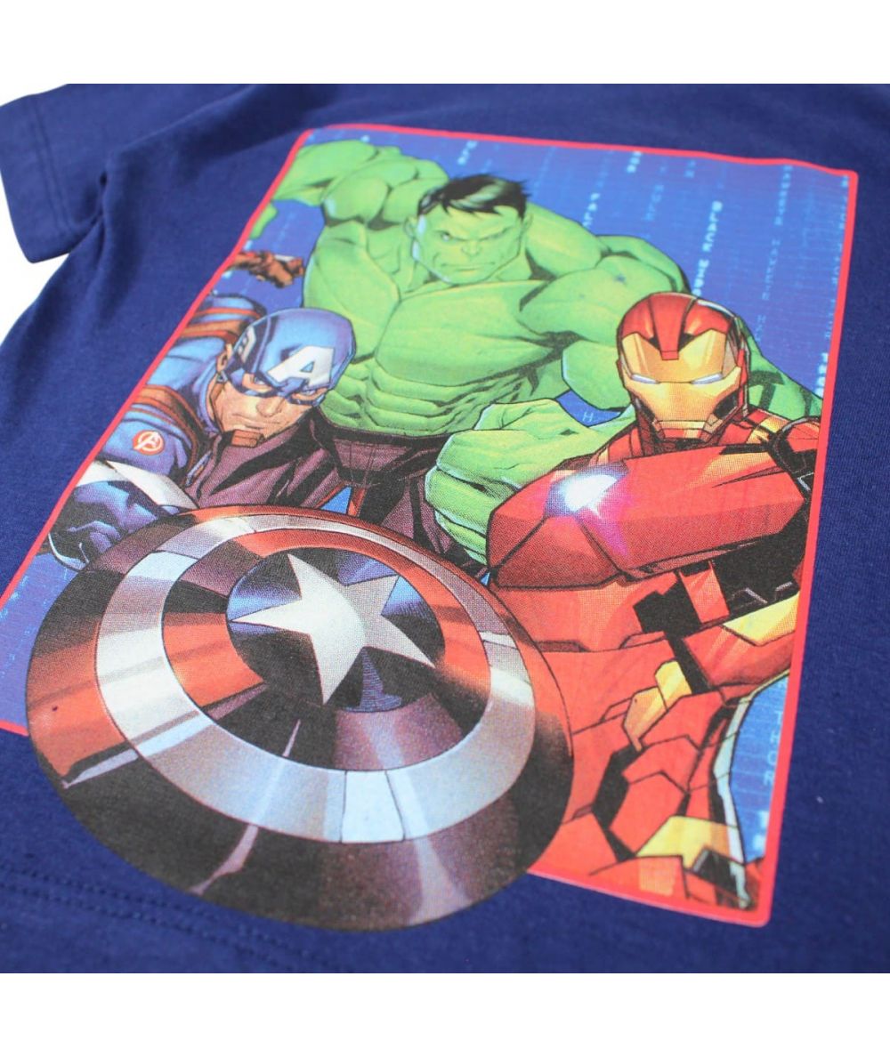 Ensemble Avengers tee-shirt et short - bleu foncé