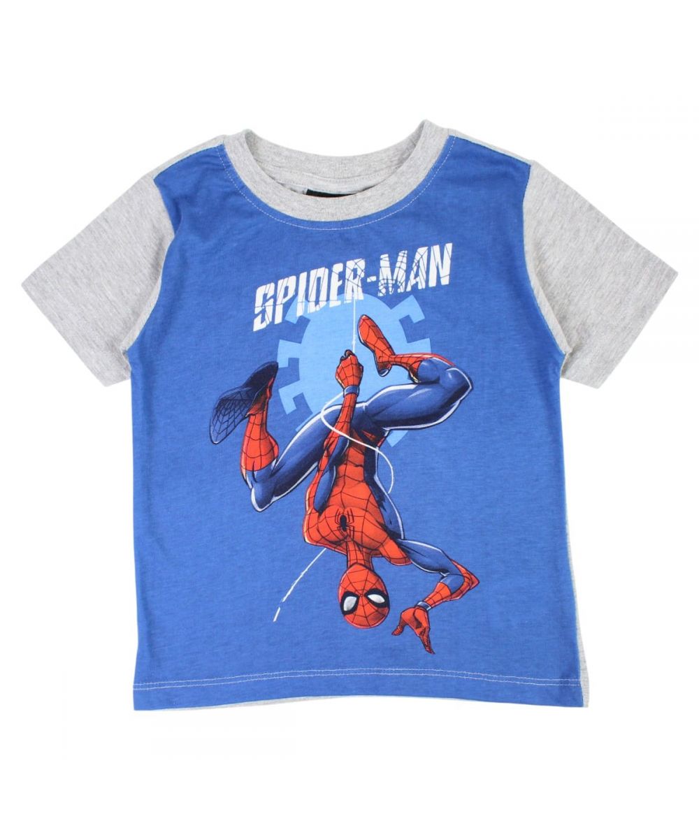 Ensemble Spiderman tee-shirt et short - gris et bleu