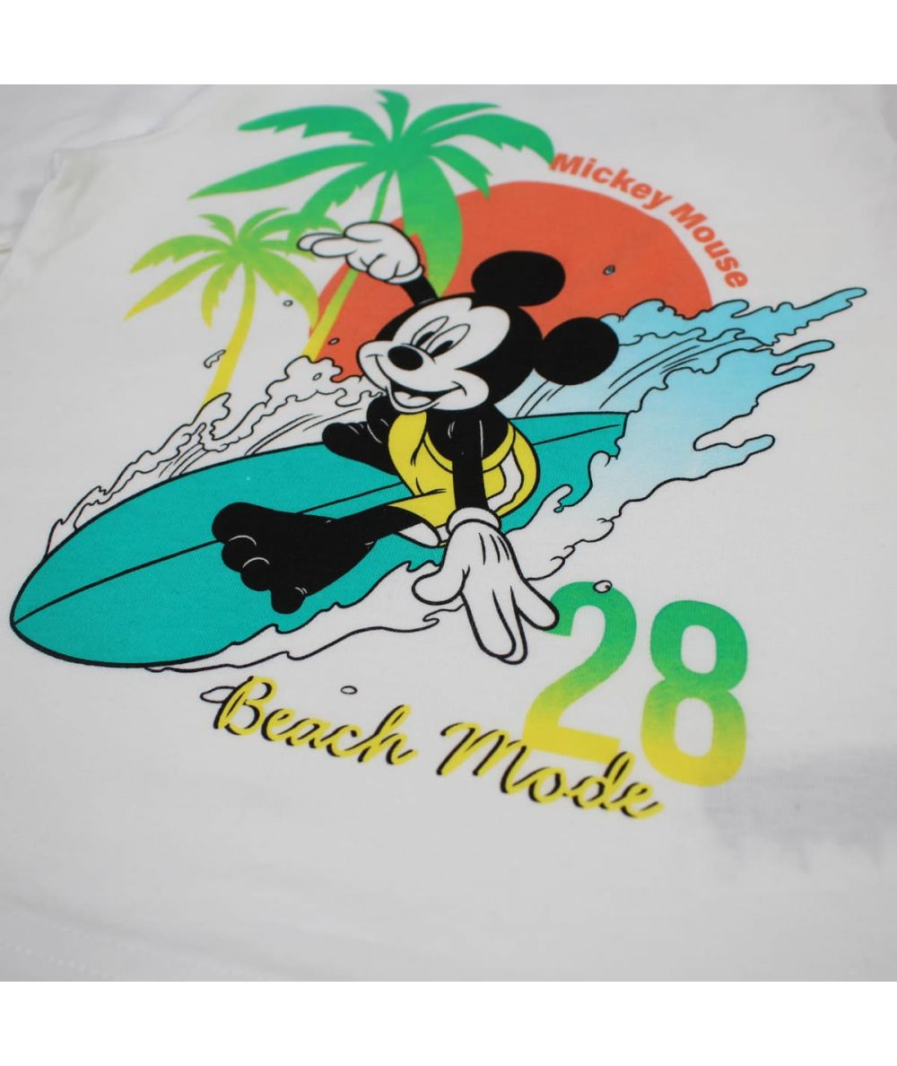 Ensemble Mickey tee-shirt et short - blanc et orange