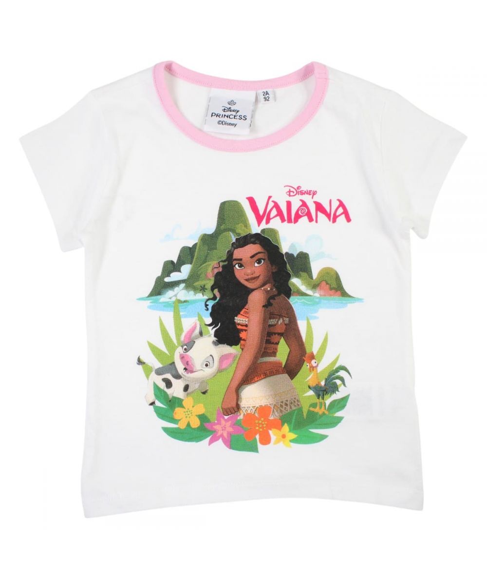 Ensemble Vaiana tee-shirt et short - blanc et rose