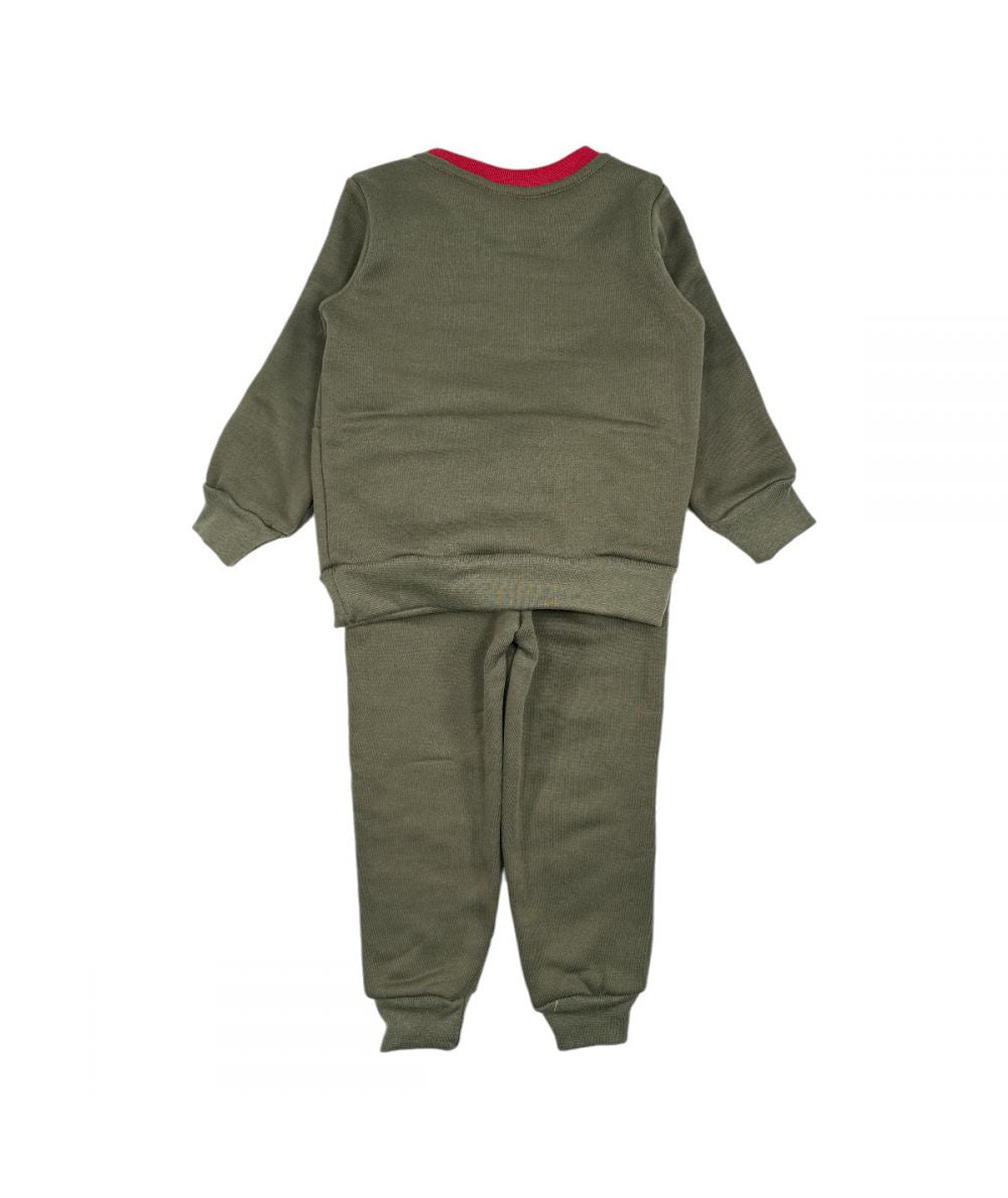 Ensemble Spiderman sweat et jogging - kaki