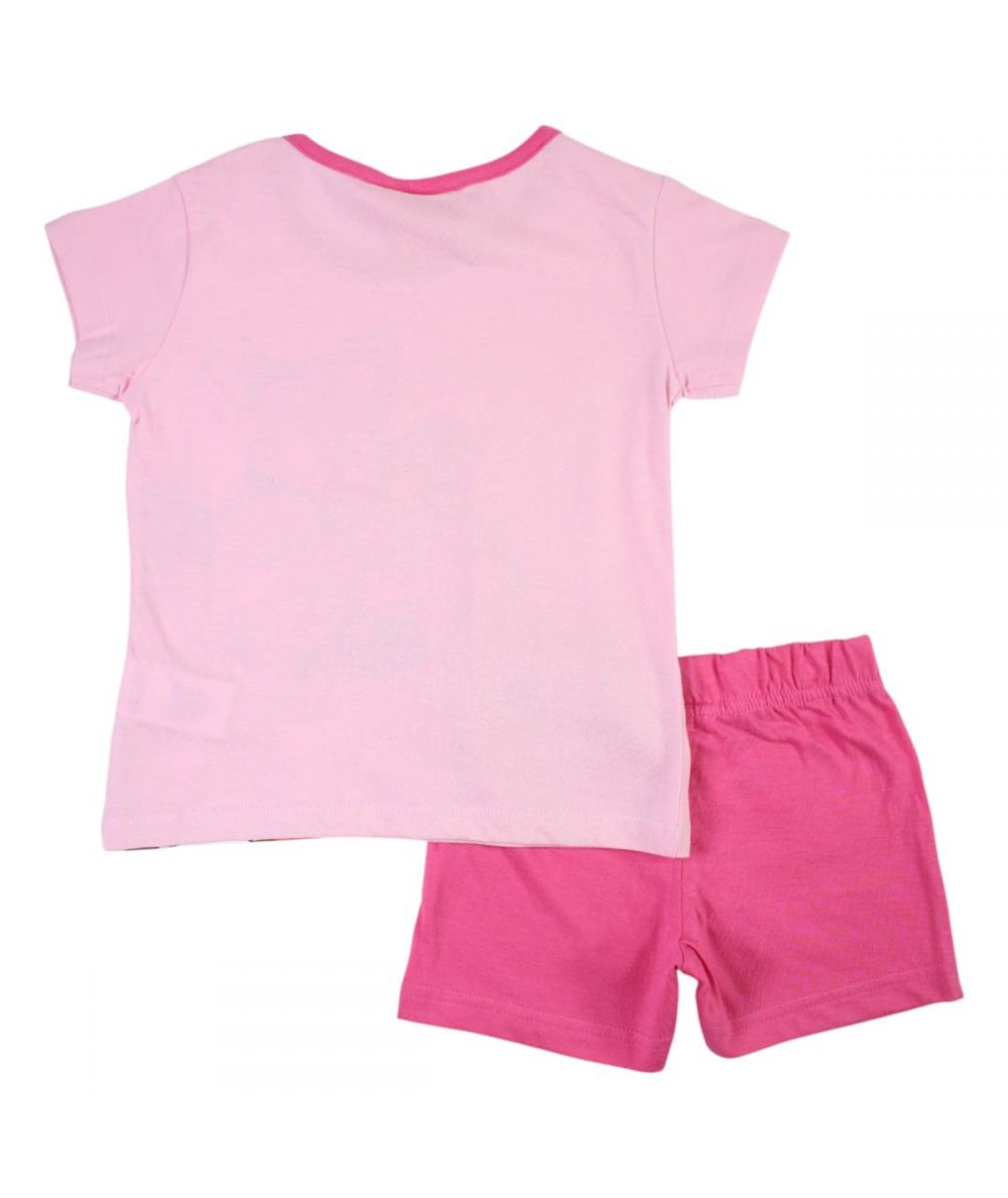 Ensemble Minnie tee-shirt et short - rose clair