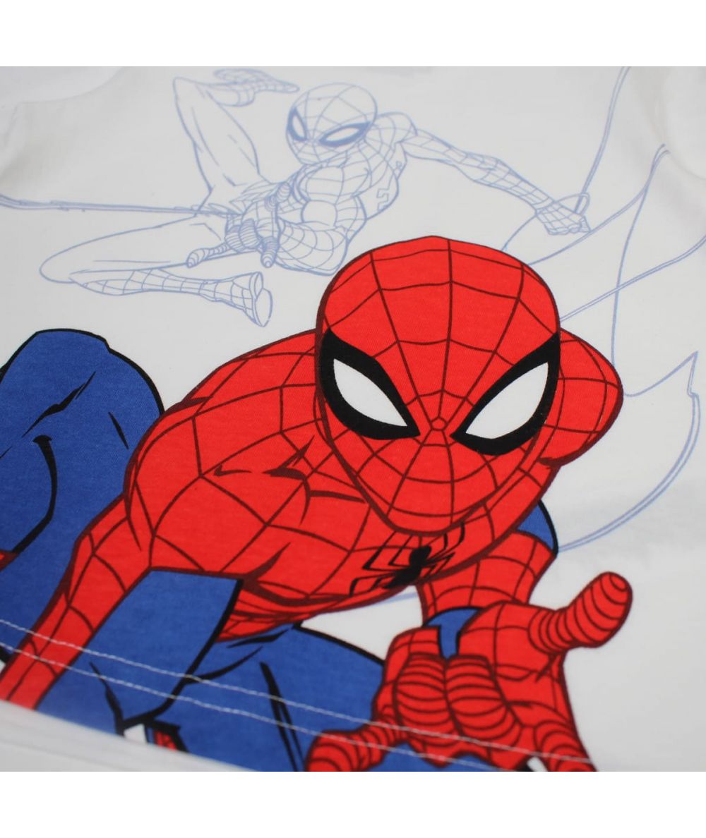 Ensemble Spiderman tee-shirt et short - gris et bleu