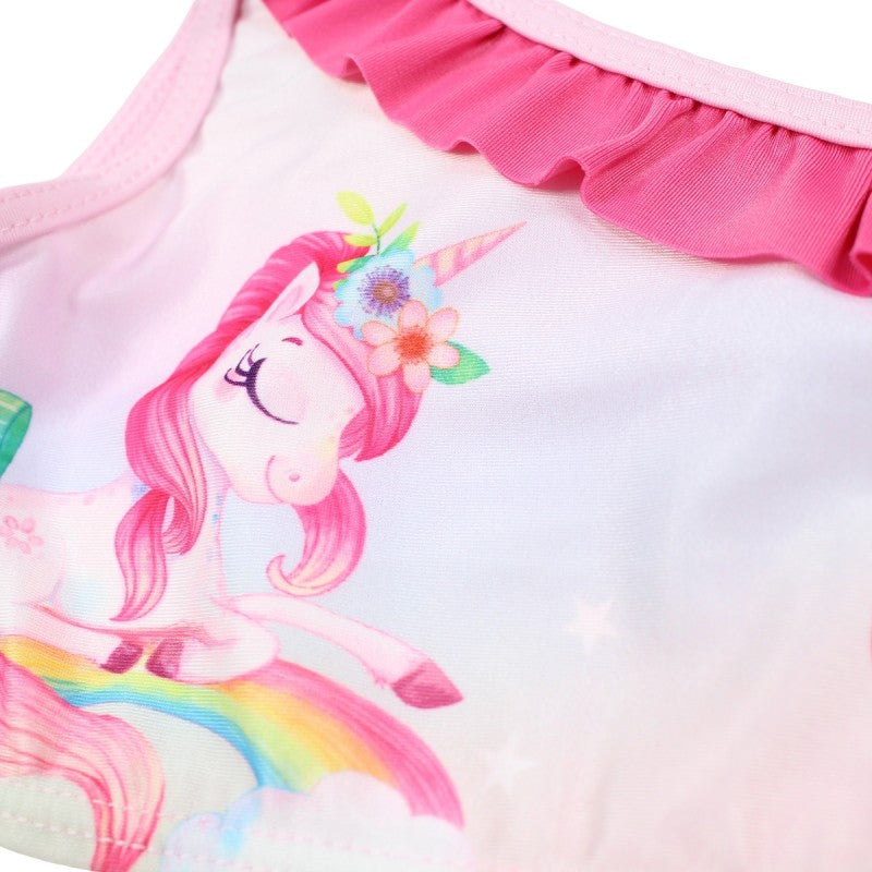 Maillot de bain Unicorn 2 pièces - fushia et rose