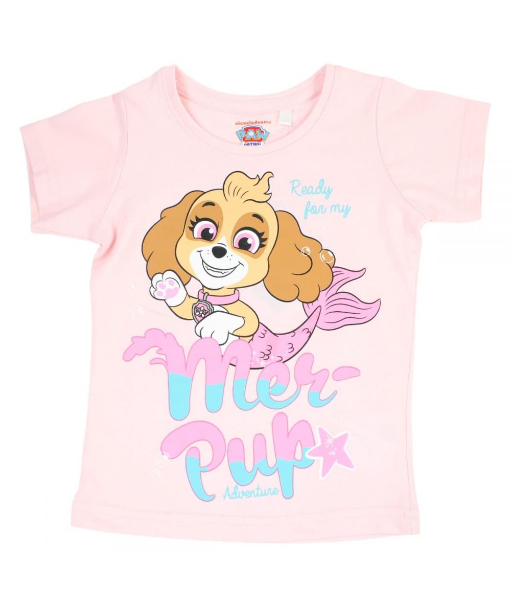 Ensemble Pat'Patrouille tee-shirt et short - rose
