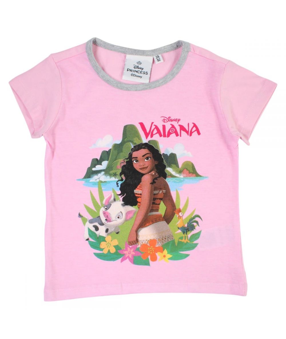 Ensemble Vaiana tee-shirt et short - gris et rose