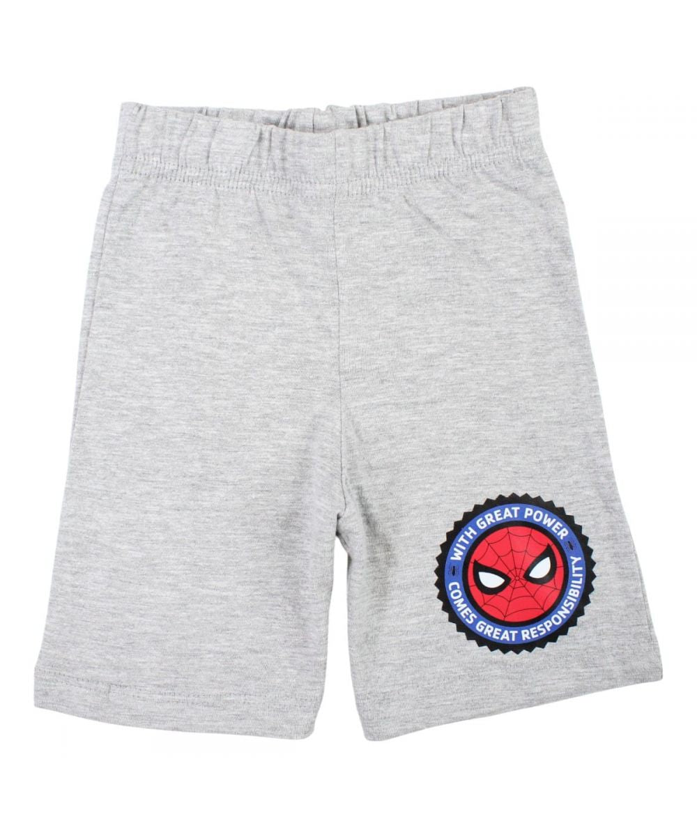 Ensemble Spiderman tee-shirt et short - gris et bleu