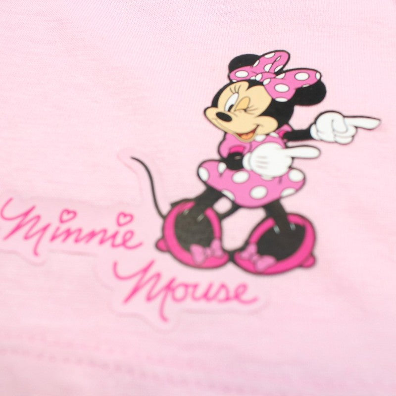 Ensemble Minnie tee-shirt et short - rose clair