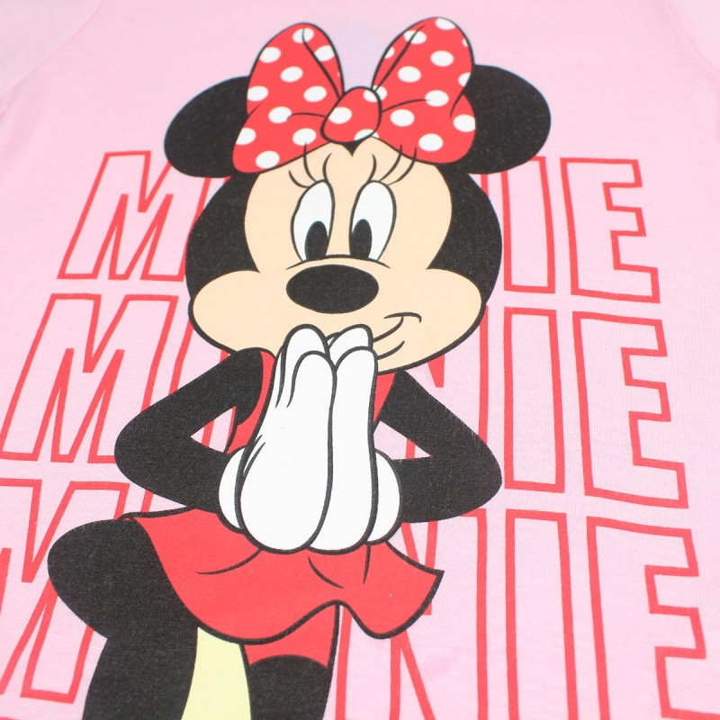Ensemble Minnie tee-shirt et short - rouge et rose