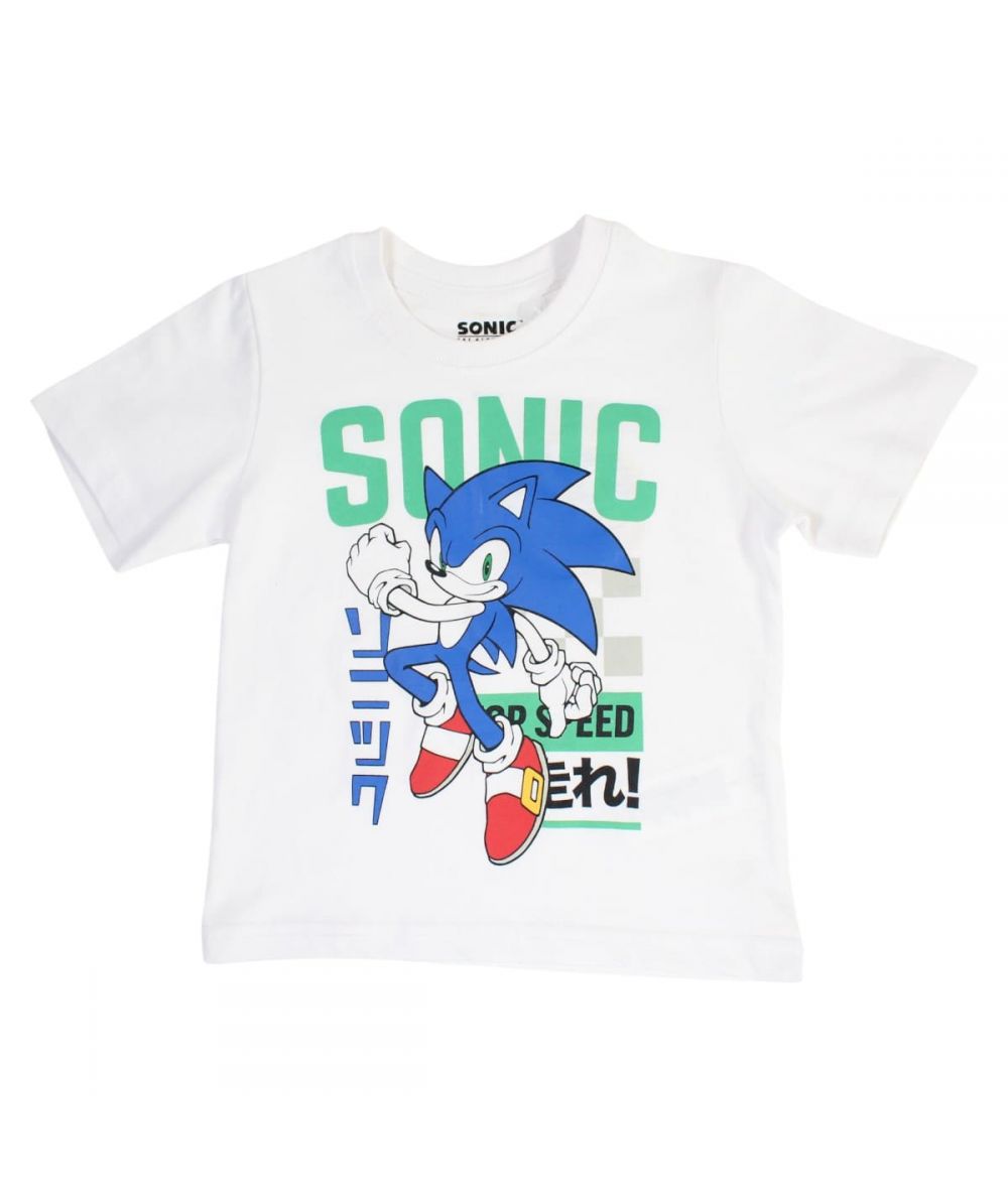 Ensemble Sonic tee-shirt et short - blanc et bleu