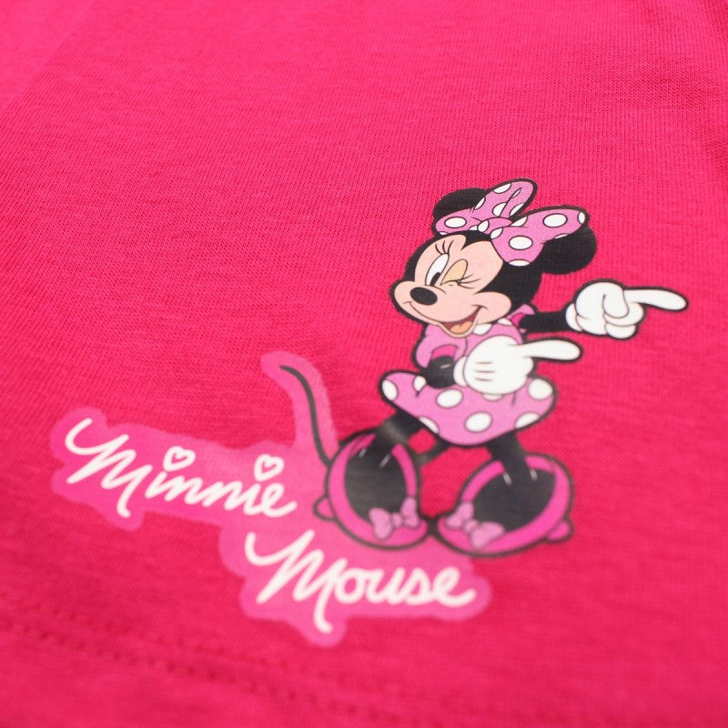 Ensemble Minnie tee-shirt et short - rose et fushia