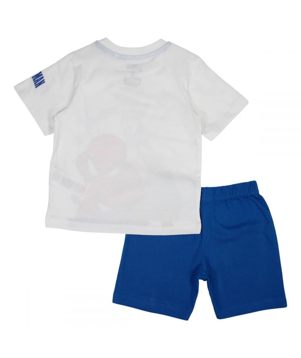 Ensemble Spiderman tee-shirt et short - gris et bleu