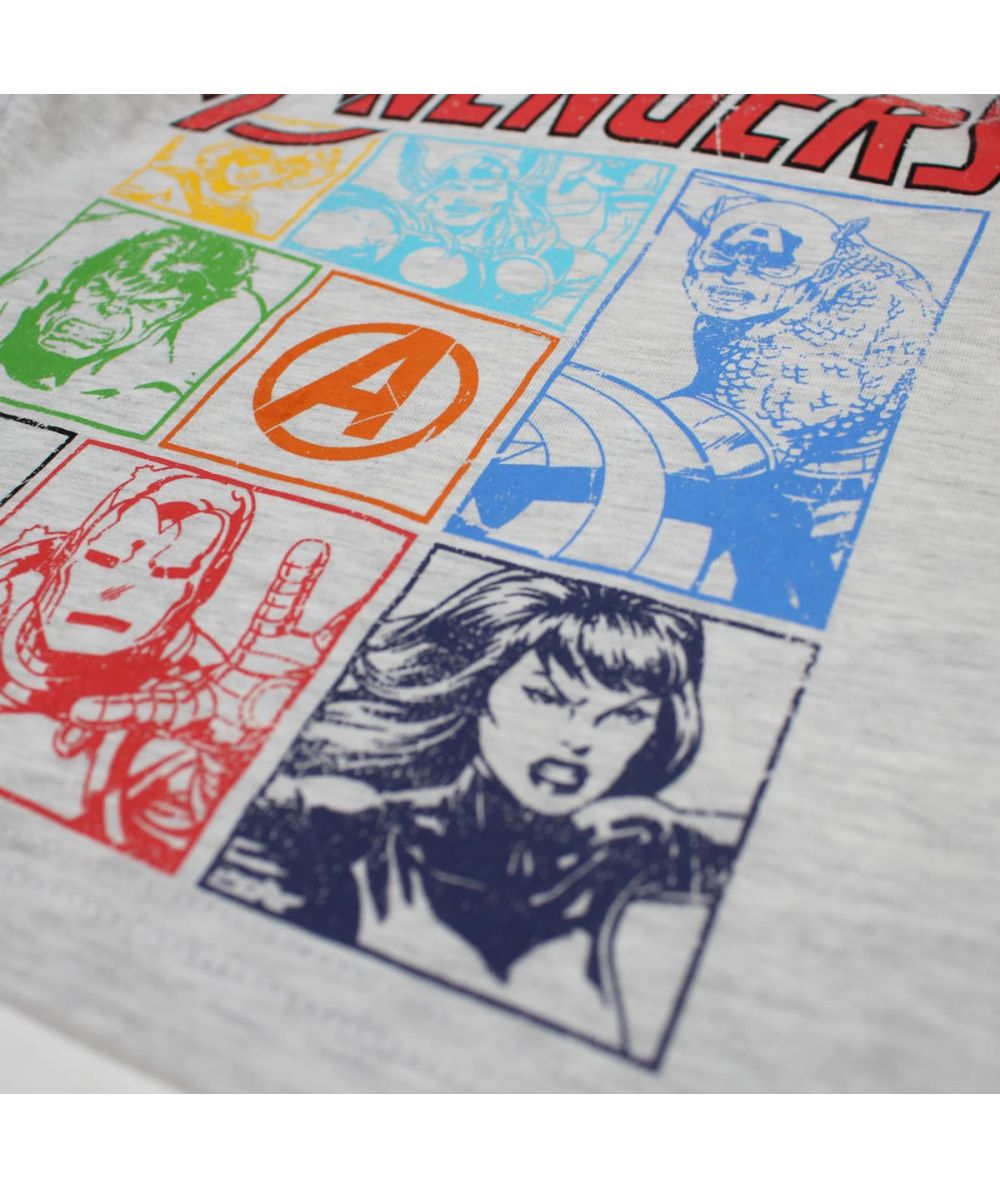 Ensemble Avengers tee-shirt et short - gris et bleu