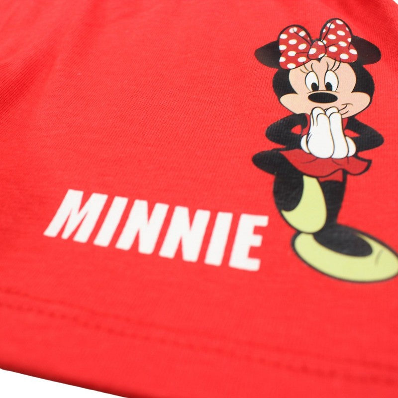Ensemble Minnie tee-shirt et short - rouge et rose
