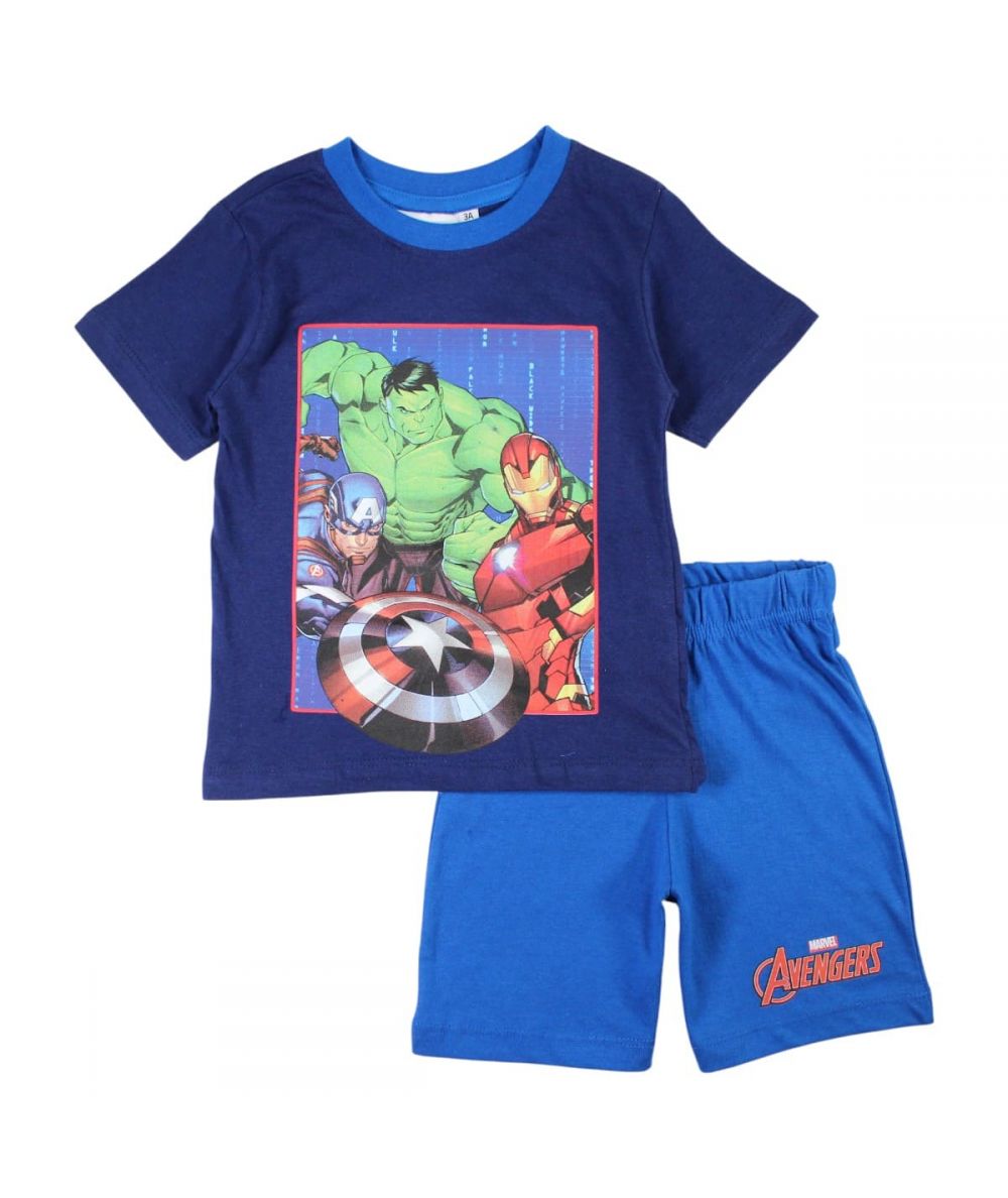 Ensemble Avengers tee-shirt et short - bleu foncé