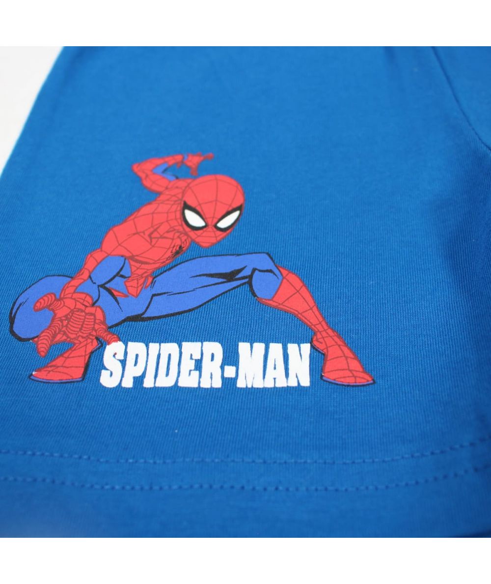 Ensemble Spiderman tee-shirt et short - gris et bleu