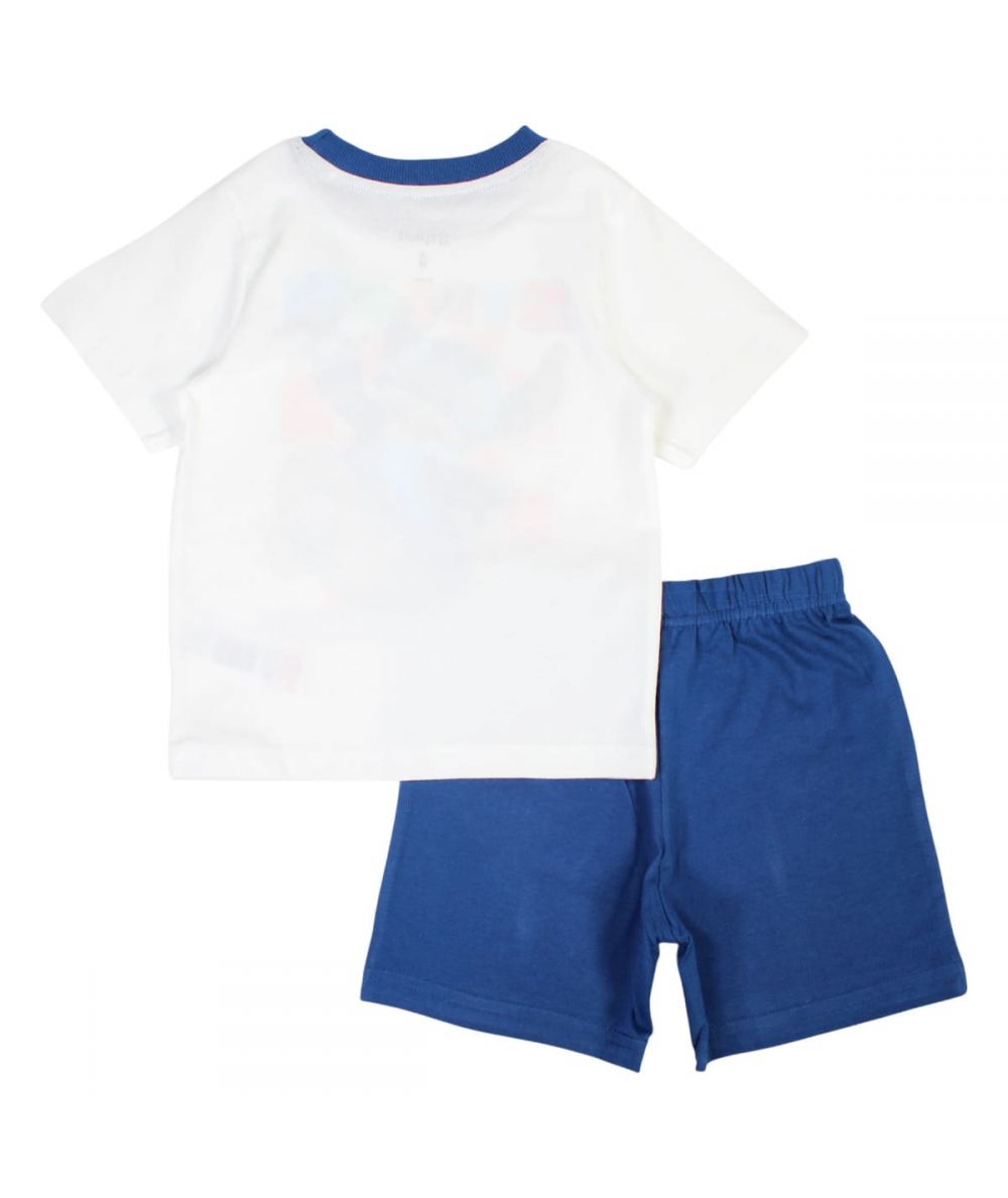 Ensemble Stitch tee-shirt et short - blanc et bleu