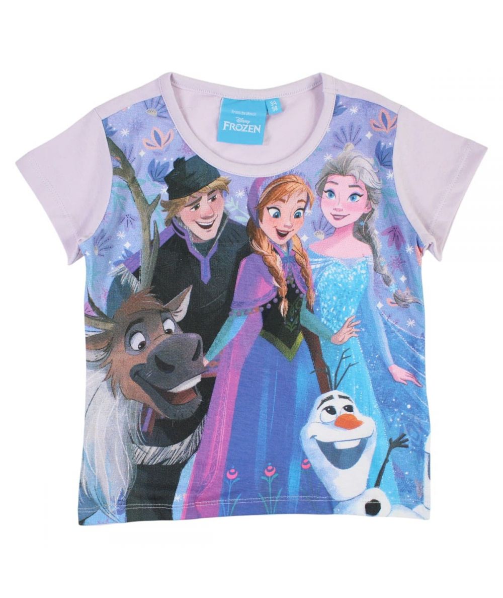 Ensemble La Reine des Neiges tee-shirt et short - mauve