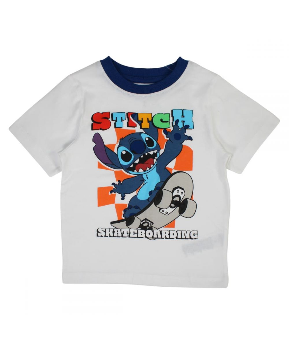 Ensemble Stitch tee-shirt et short - blanc et bleu