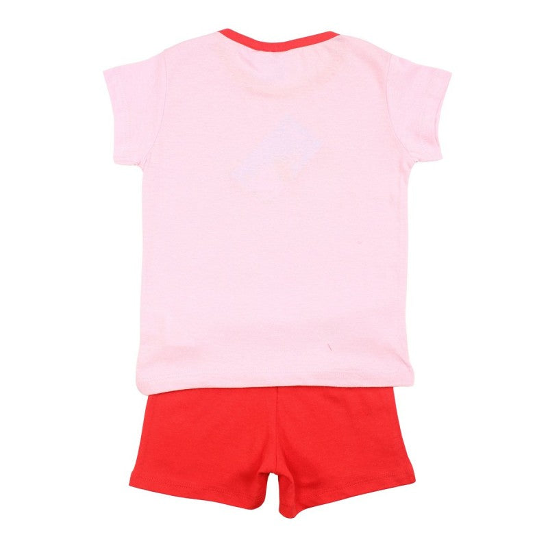 Ensemble Minnie tee-shirt et short - rouge et rose