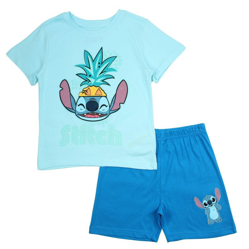 Ensemble Stitch tee-shirt et short - bleu clair
