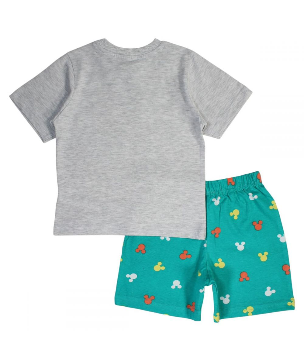 Ensemble Mickey tee-shirt et short - vert-bleu