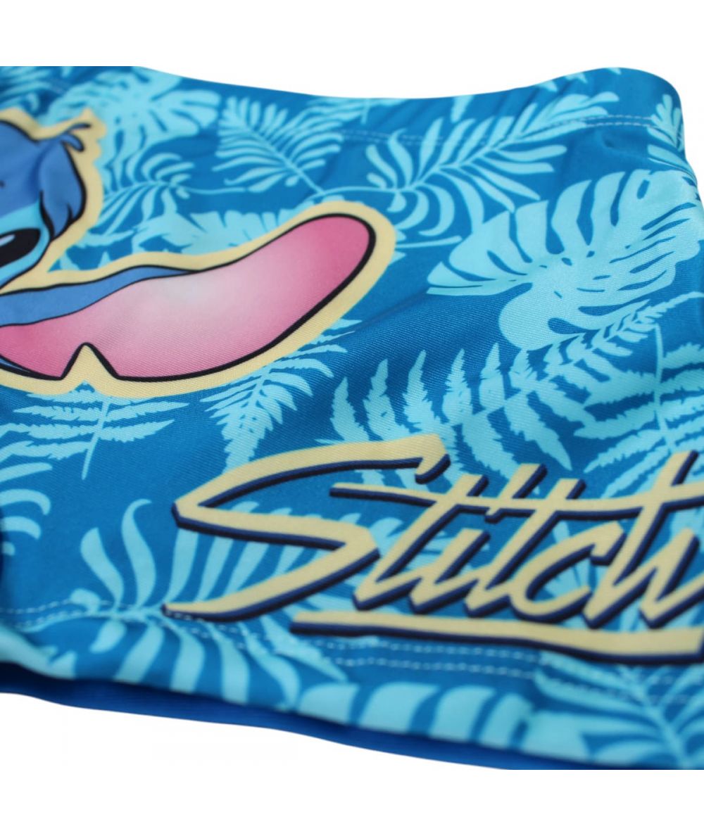 Boxer de bain Stitch - bleu clair