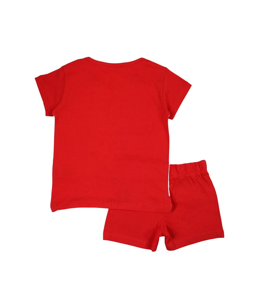 Ensemble Minnie tee-shirt et short - rouge