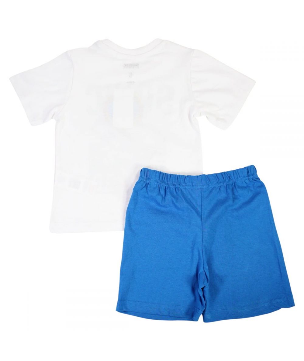 Ensemble Sonic tee-shirt et short - blanc et bleu
