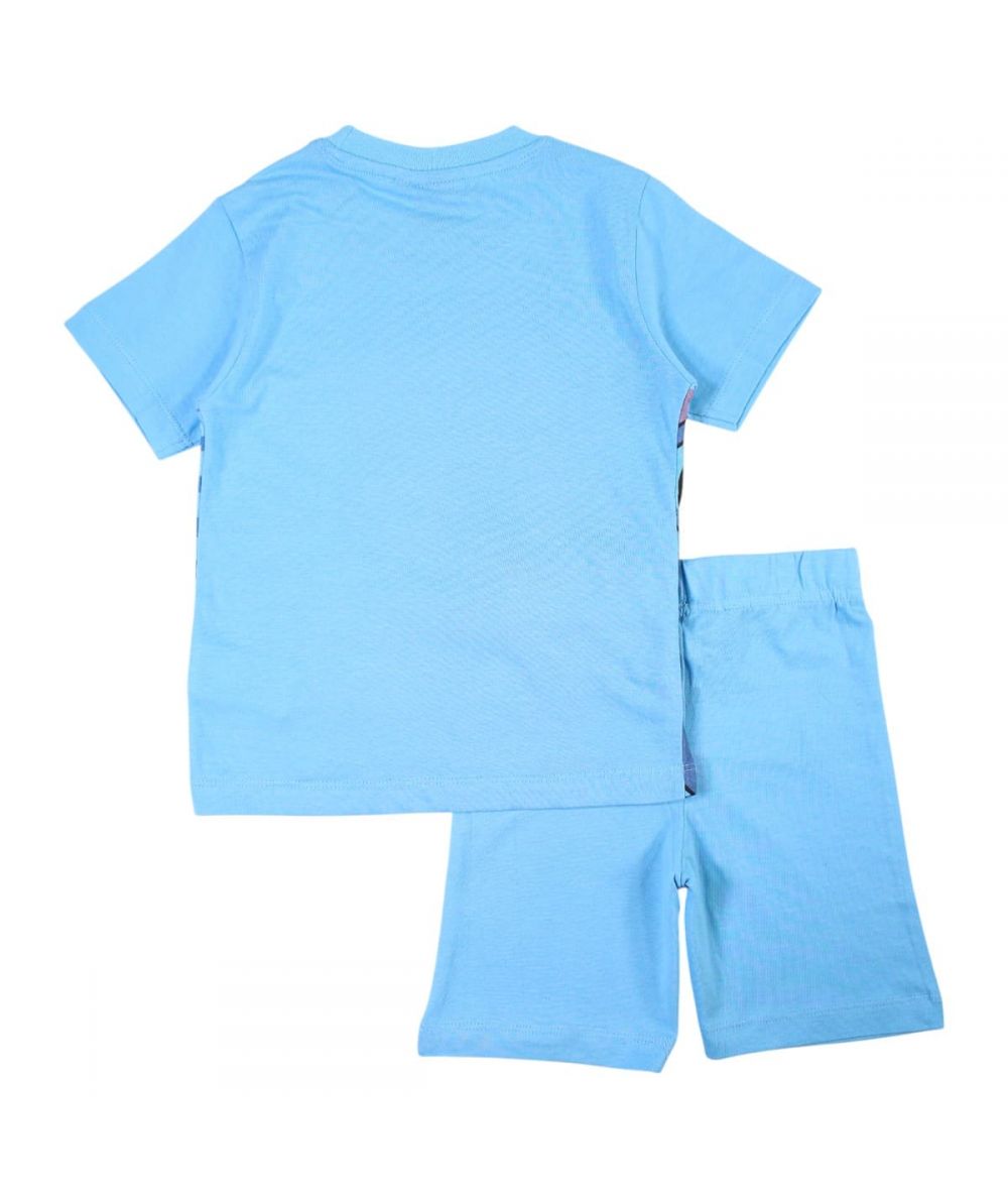 Ensemble Stitch tee-shirt et short - bleu clair