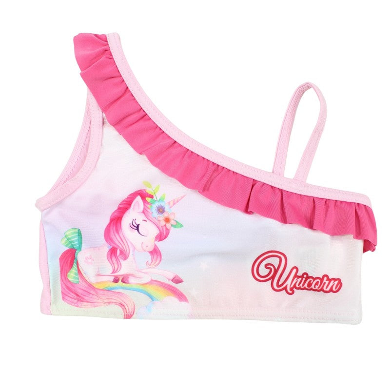 Maillot de bain Unicorn 2 pièces - fushia et rose