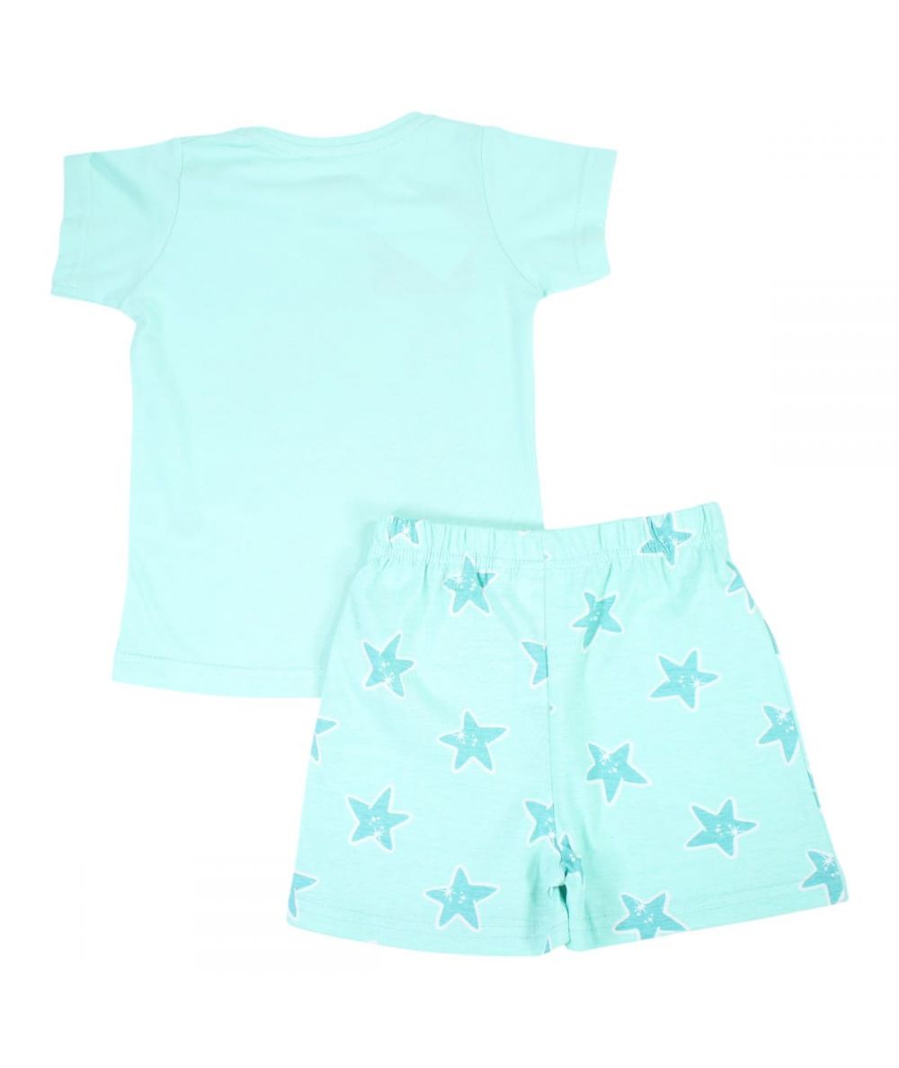 Ensemble Pat'Patrouille tee-shirt et short - vert-bleu