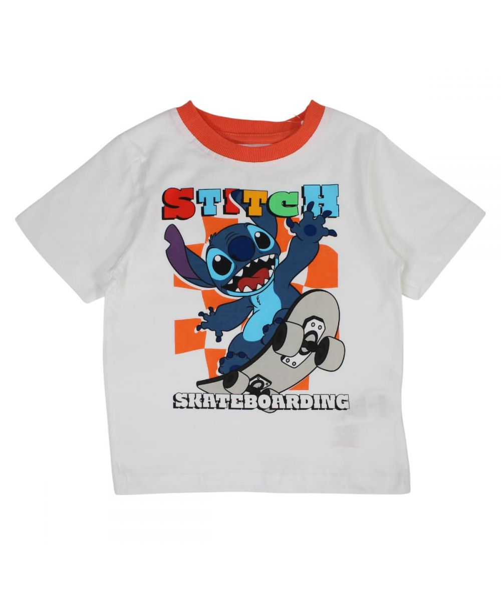Ensemble Stitch tee-shirt et short - orange et blanc
