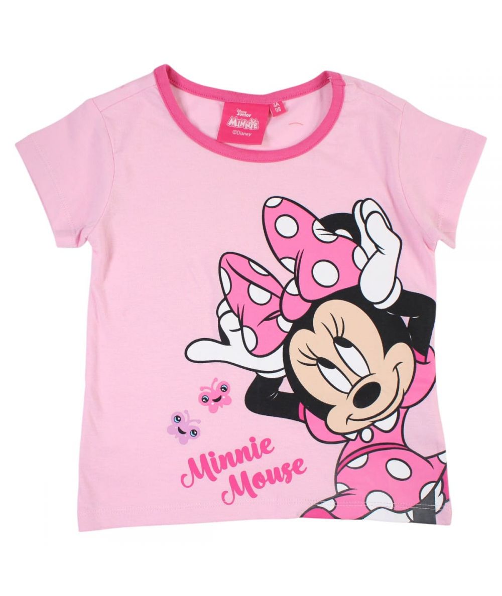Ensemble Minnie tee-shirt et short - rose clair