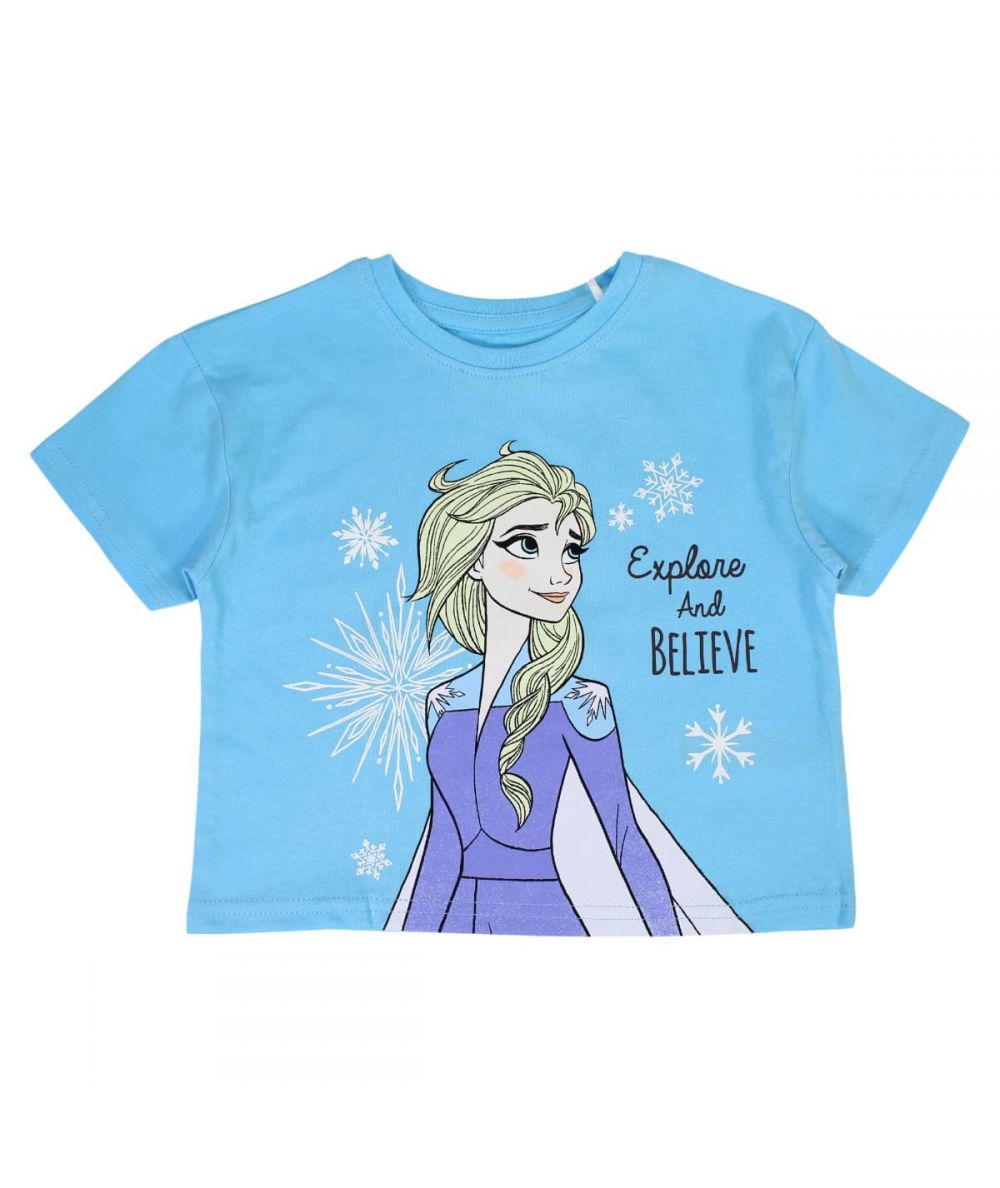 Ensemble La Reine des Neiges tee-shirt et short - bleu