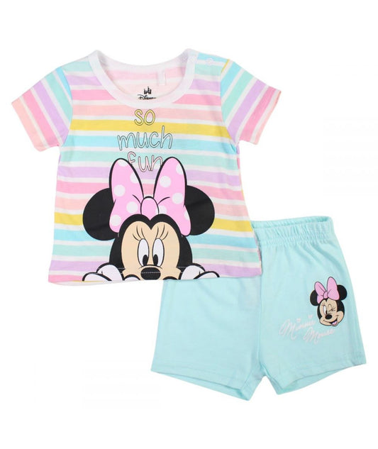 Ensemble Minnie tee-shirt et short - bleu et multicolore