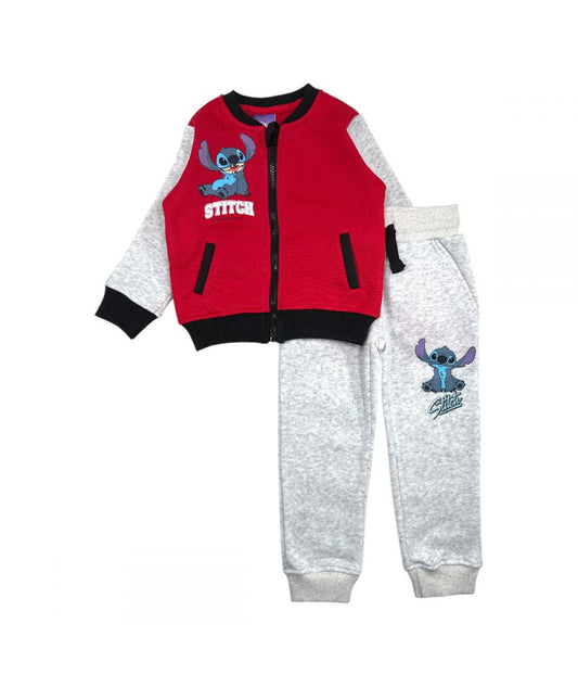 Ensemble Stitch veste et jogging - rouge et gris
