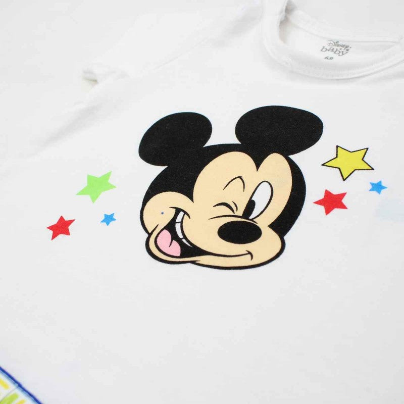 Combishort Mickey - blanc et bleu