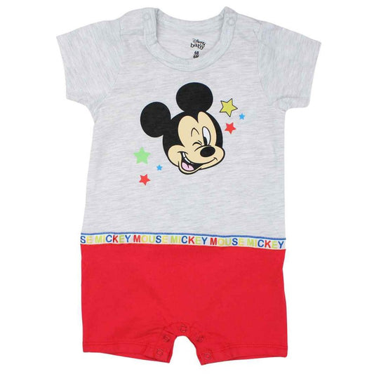 Combishort Mickey -  gris et rouge