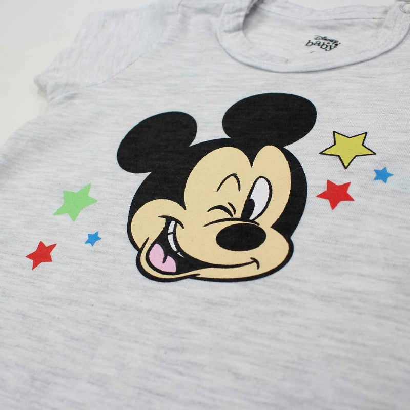Combishort Mickey -  gris et rouge