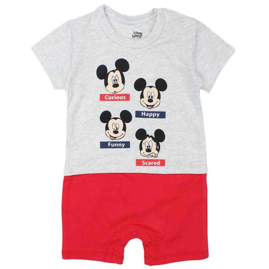 Combishort Mickey - gris et rouge