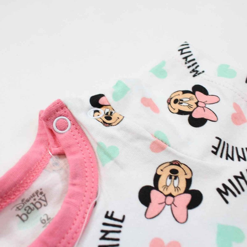 Combishort Minnie - rose et blanc