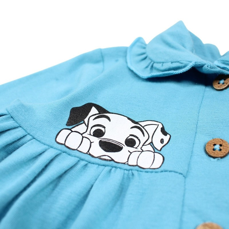 Ensemble Les 101 Dalmatiens chemise et legging - bleu et blanc