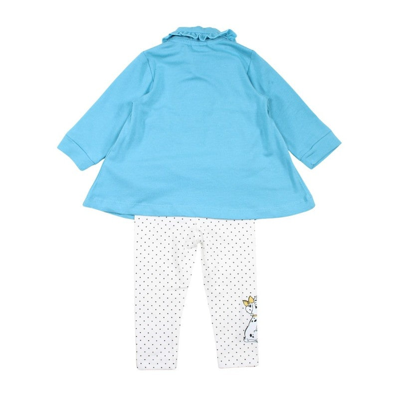 Ensemble Les 101 Dalmatiens chemise et legging - bleu et blanc