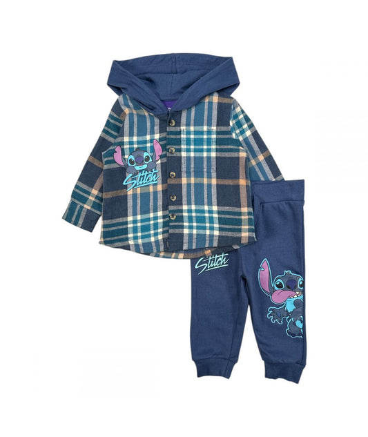 Ensemble Stitch chemise à capuche et jogging - bleu foncé