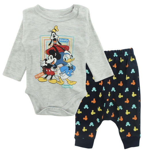 Ensemble Mickey body et pantalon - gris et bleu foncé