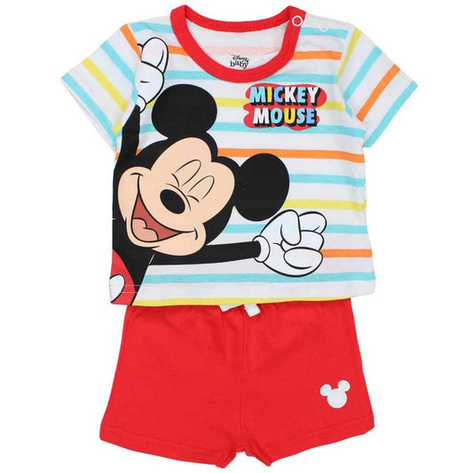 Ensemble Mickey Tee-shirt & short - rouge et blanc